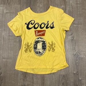 Hybrid Apparel Yellow Coors Banquet Tee